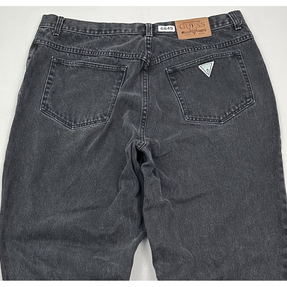 VTG 80s Guess Relaxed Jeans Men Fits 37x30 Loose Tapered Dark Black 90s 39075